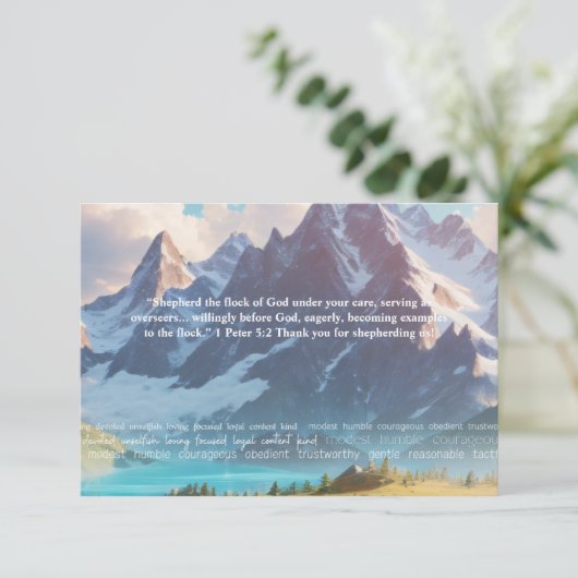 JW Dank U voor het hoeden van ons ouderlingen Kaar Bedankkaart (Staand voorkant)
