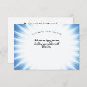 JW Doop Gefeliciteerd Kaart (Voorkant / Achterkant)