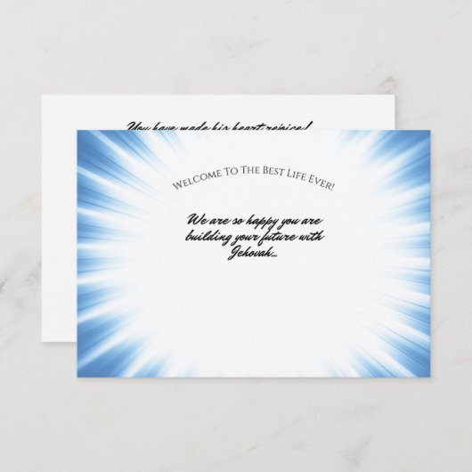 JW Doop Gefeliciteerd Kaart (Voorkant / Achterkant)