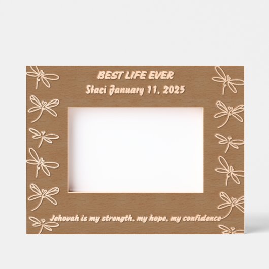 JW doop gepersonaliseerde herinnering geschenk Gegraveerde Lijstjes (Voorkant)