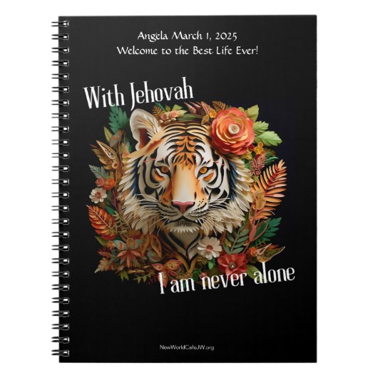 JW Doop Keepsake Gift - Tijger Notitieboek (Voorkant)