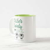 JW Doopcadeau voor Broer of Zuster Tweekleurige Koffiemok (Voorkant links)