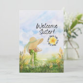 JW Doopsel feliciteert Kaart voor zusters (Staand voorkant)