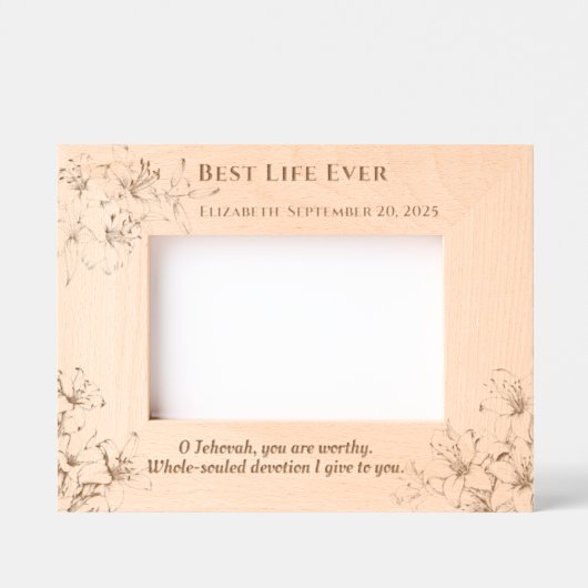 JW Doopsel Gift-Keepsake voor nieuwe zusters Gegraveerde Lijstjes (Voorkant)