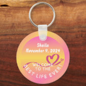 JW Doopsel Gift Sleutelhanger Keepsake Beste Leven (Voorkant)