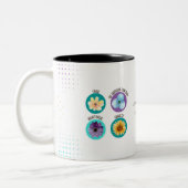 JW Floral Coffee Cup Filippenzen 4:8 Tweekleurige Koffiemok (Links)