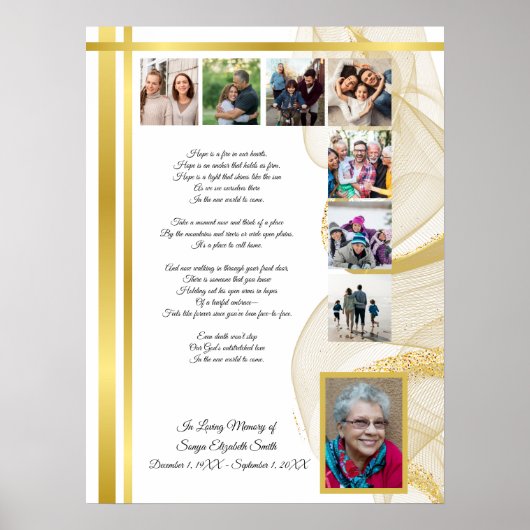 JW Funeral Memorial Service Poster Print (Voorkant)