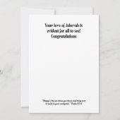 JW gefeliciteerd met Bethel Acceptatie Kaart (Achterkant)