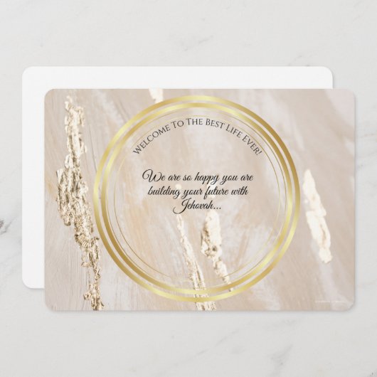 JW Gefeliciteerd met uw doop Kaart (Voorkant / Achterkant)