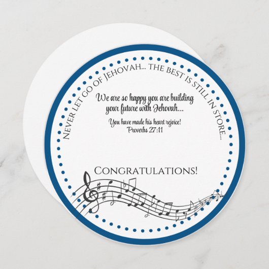 JW Gefeliciteerd met uw doop Kaart (Voorkant / Achterkant)