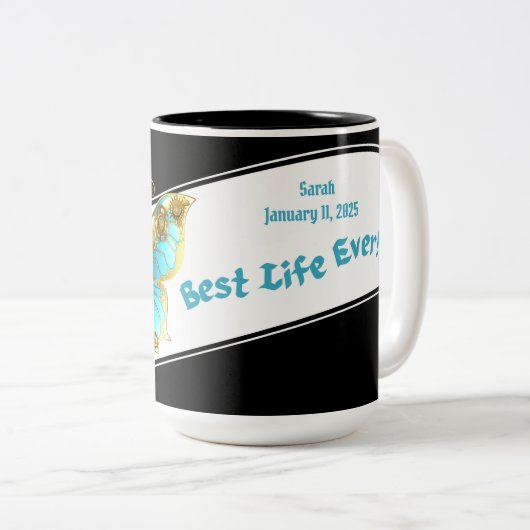 JW gepersonaliseerde doop Keepsake Gift Coffee Mok (Voorkant rechts)