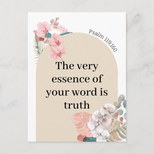 JW Gift 2023-jaartekst Psalm 119:160 boho arch Briefkaart (Voorkant)