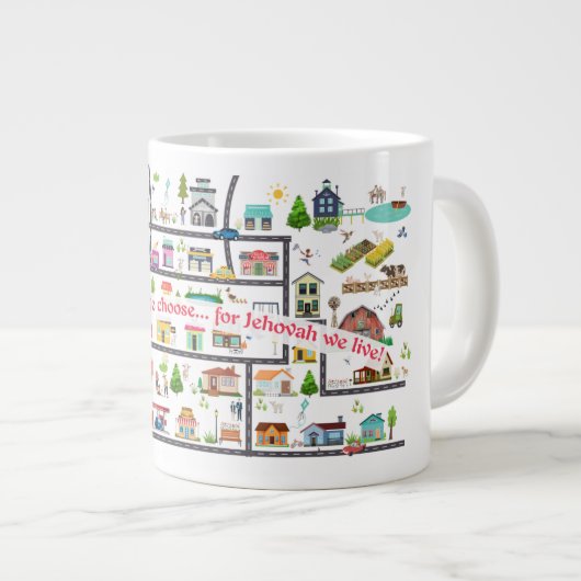 JW Gift voor Pioniers - "Town Territory Map" Mok (Voorkant rechts)