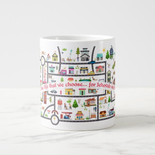 JW Gift voor Pioniers - "Town Territory Map" Mok (Voorkant)