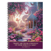 JW Gifts 2026 Year Text Matthew 5:3 Pink Spiral Notitieboek (Voorkant)