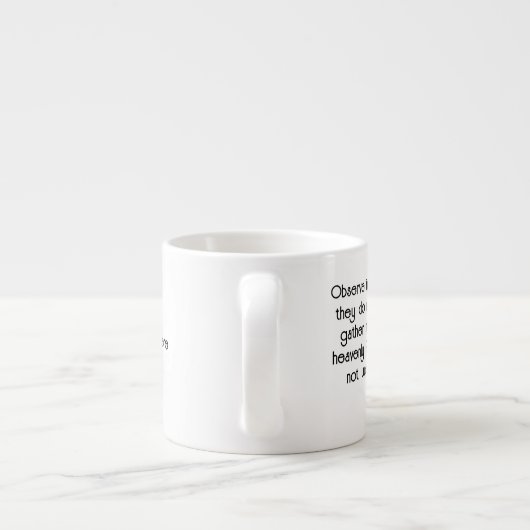 JW Gifts Mugs Personalize Observe Birds Intently  Espresso Kop (Achterkant)