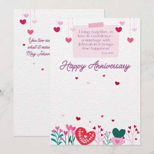 JW Happy Jubileum Kaart (Voorkant / Achterkant)