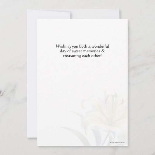 JW Happy Jubileum Kaart Yellow & White Lelies (Achterkant)