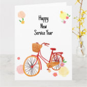 JW Happy New Service Year Kaart (Gele Bloem)