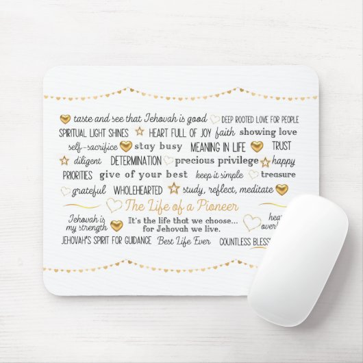 JW Het leven van een pionier Muismat (Met muis)