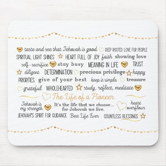 JW Het leven van een pionier Muismat (Voorkant)