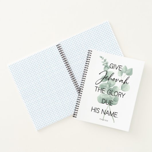 JW Jaar Tekst 2025 met Eucalyptus Notitieboek (Binnen)