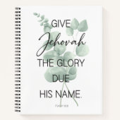 JW Jaar Tekst 2025 met Eucalyptus Notitieboek (Voorkant)