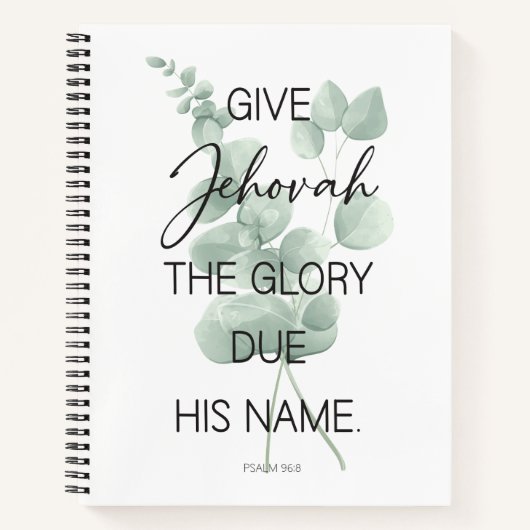 JW Jaar Tekst 2025 met Eucalyptus Notitieboek (Voorkant)