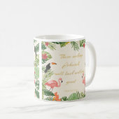 JW-jaartekst 2022 Psalm 34:10- tropische flamingo Koffiemok (Voorkant rechts)