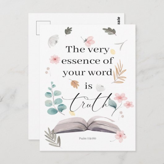 JW-jaartekst 2023 Psalm 119:160 Briefkaart (Voorkant / Achterkant)