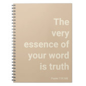 JW-jaartekst 2023 Psalm 119:160 Minimale beige Notitieboek (Voorkant)