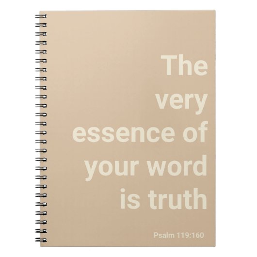 JW-jaartekst 2023 Psalm 119:160 Minimale beige Notitieboek (Voorkant)