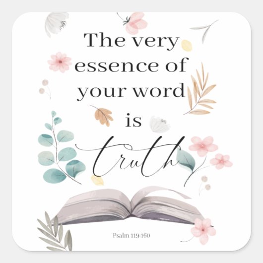 JW-jaartekst 2023 Psalm 119:160 Vierkante Sticker (Voorkant)