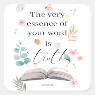 JW-jaartekst 2023 Psalm 119:160 Vierkante Sticker