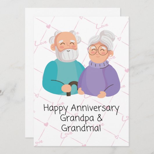 JW Jubileum Kaart voor grootouders (Voorkant / Achterkant)