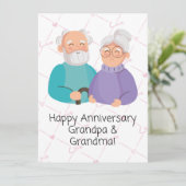 JW Jubileum Kaart voor grootouders (Staand voorkant)