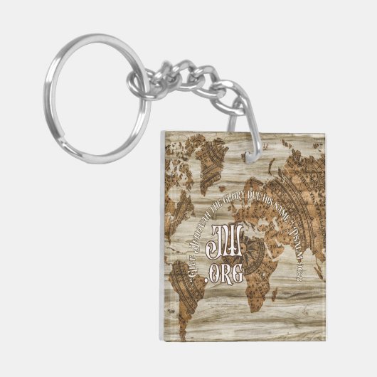 JW  Kaart Sleutelhanger 2025 Jaar Tekst (Voorkant Links)