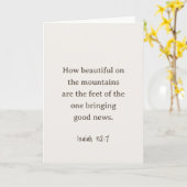 JW Kaart voor Pioniers Jesaja 52:7 | JW-groet (Gele Bloem)