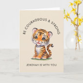 JW Kaart Wees moedig & sterk | JW-Wenskaart (Gele Bloem)