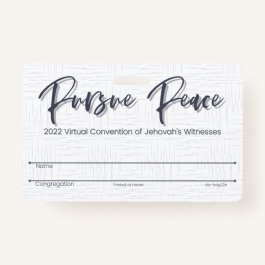 JW Keepomwille Convention Badge Kaart | Thatched (Voorkant)