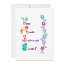 JW Kids Kaart "Je hebt Jehovah doen glimlachen"!