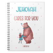 JW Kinder Gift-1 Peter 5:7 Jehovah geeft om je Notitieboek (Voorkant)