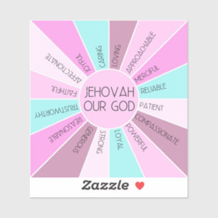 JW Kwaliteiten van Jehovah Onze God Vinyl Sticker