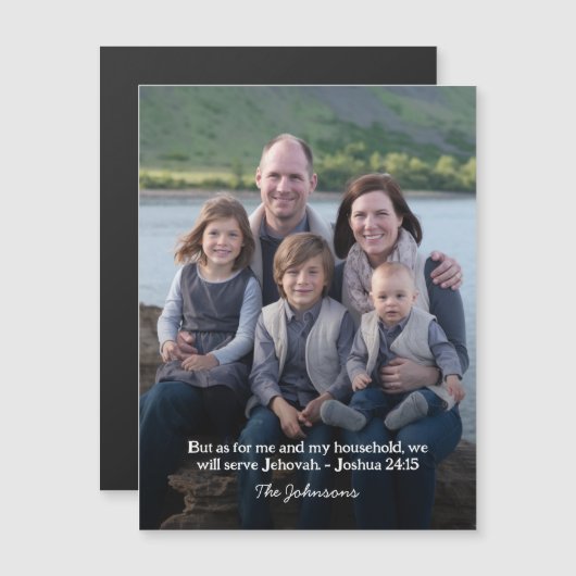 JW Magnetische Kaart Jozua 25:15 (Voorkant / Achterkant)