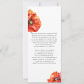 JW Memorial-Funeral Invitation Red Poppy Kaart (Achterkant)