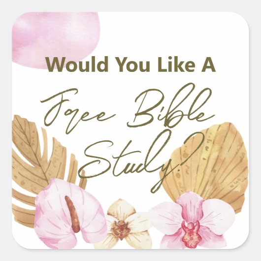 JW Ministry Supplies Letter Writing Bible Study Vierkante Sticker (Voorkant)