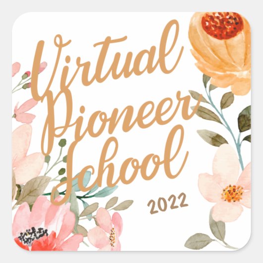 JW Ministry Supply Pioneer Service School 2022 Vierkante Sticker (Voorkant)