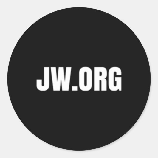 Jw Org Jehovah's Getuigen Ronde Sticker (Voorkant)
