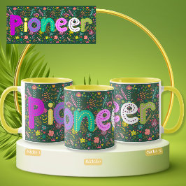 JW Pioneer Bloemen Wrap Around Sticker Mok