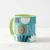 JW Pioneer Bright Wavy Blue Wrap Rond Mok (Voorkant links)